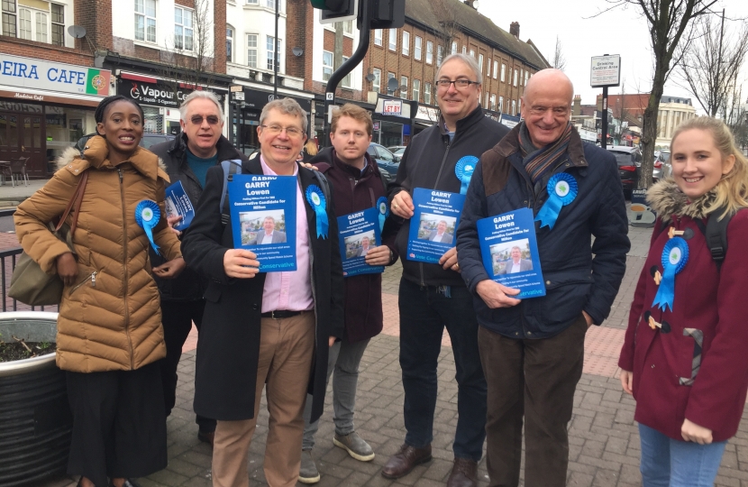 Gary Lowen with campaigners