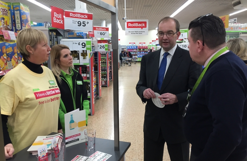 James visiting the drinkaware stand at asda