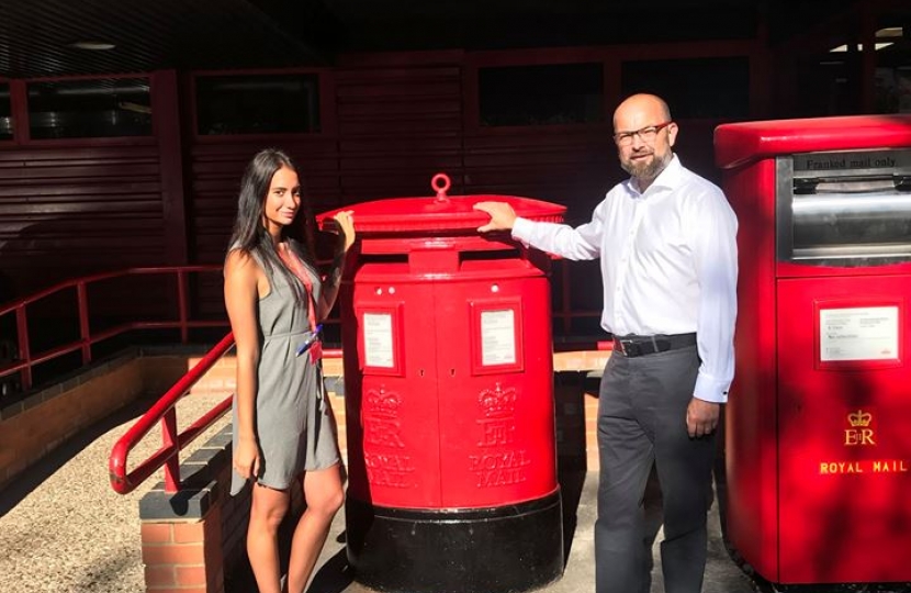 James visiting the post office