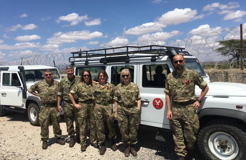 James with the British Army in Kenya