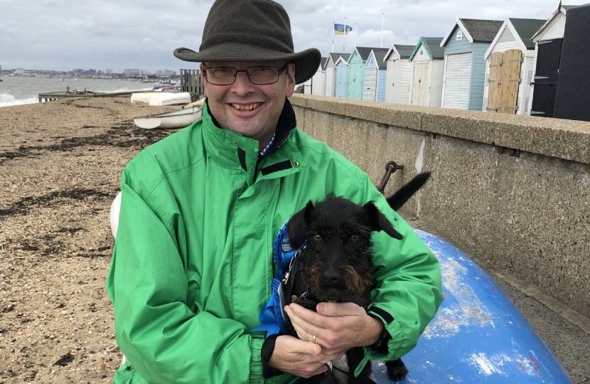 James Duddridge MP with Sue the dog