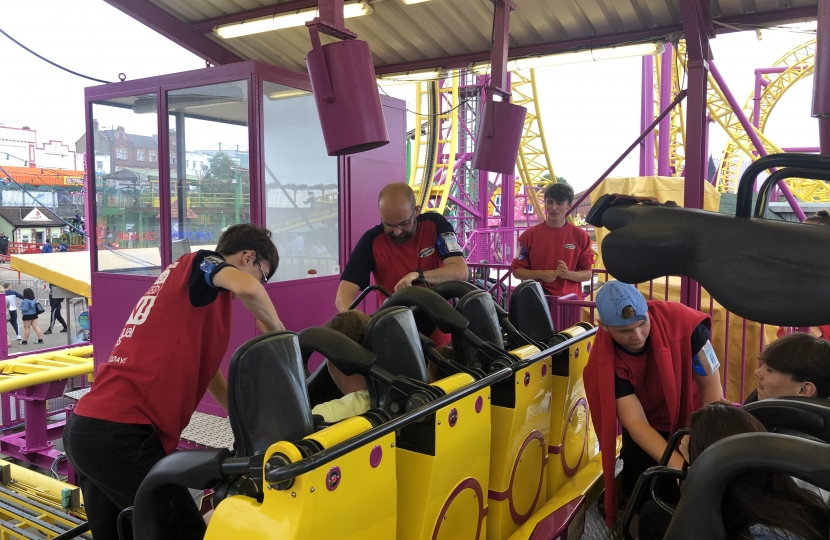 James Duddridge MP works on Rage at Adventure Island