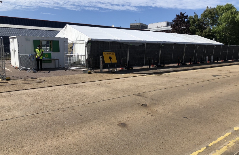 Testing centre at Short Street Car Park 