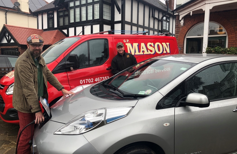 James Duddridge MP with his newly installed electric charge point