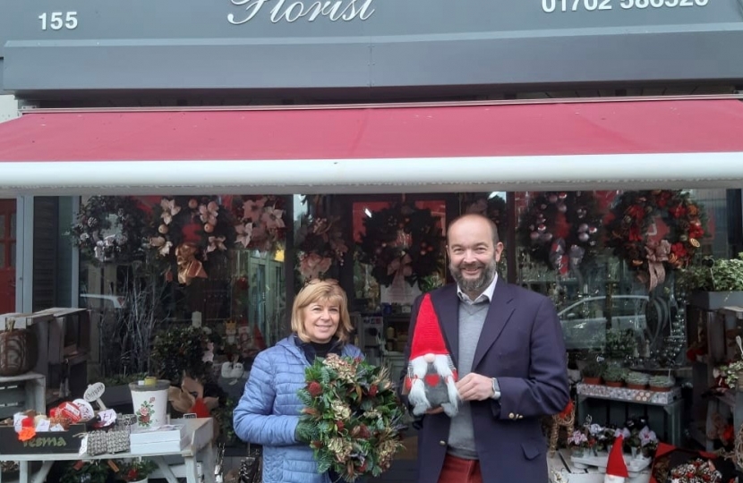 James Duddridge visits a florist