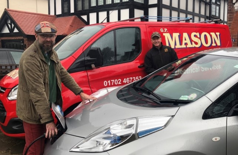 Sir James and his Nissan Leaf