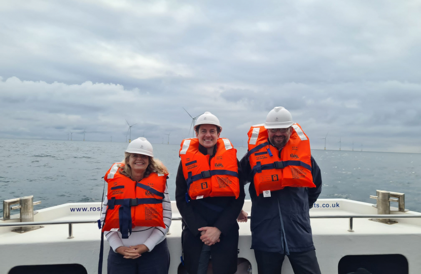 Sir James visits the Rampion Offshore Windfarm 