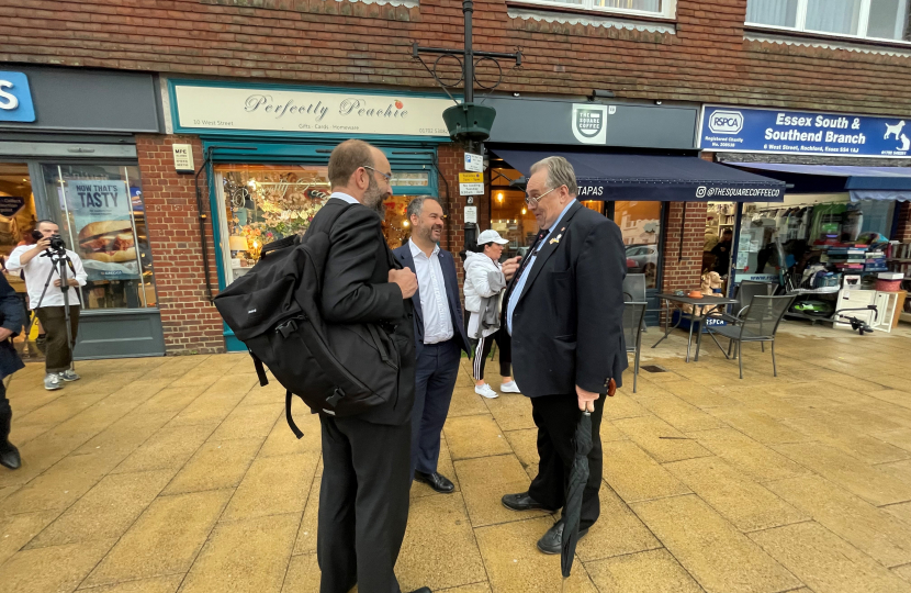 James Duddridge MP, Paul Scully and Cllr Mike Steptoe in Rochford