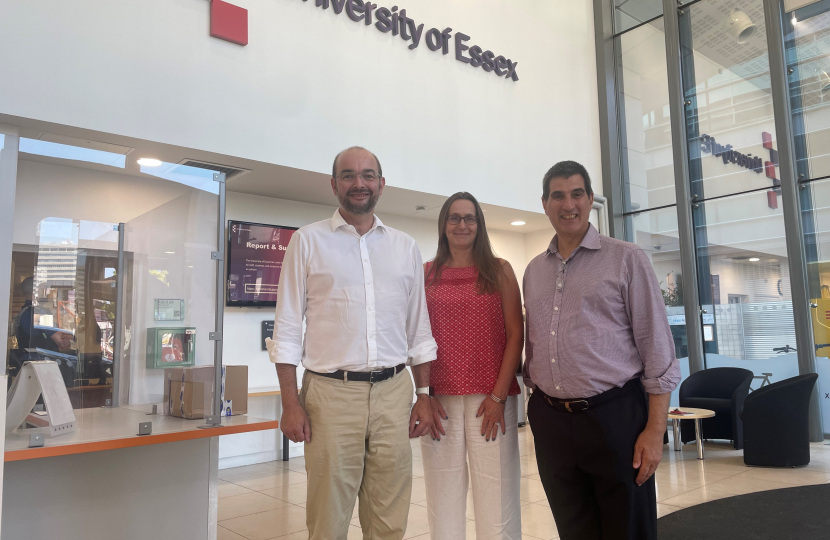 James Duddridge visits the University of Essex Southend Campus