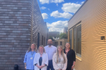 Sir James Duddridge KCMG MP and Felicity Buchan MP, Minister for Housing and Homelessness, with HARP staff visiting Bluebird in April.