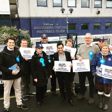 Rehman Chishti MP with Southend Conservatives at Southend Football Club