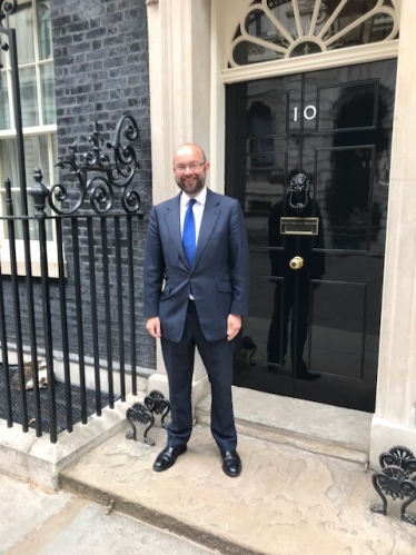 James Outside Downing Street