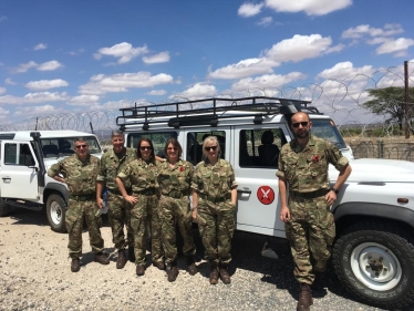 James with the British Army in Kenya