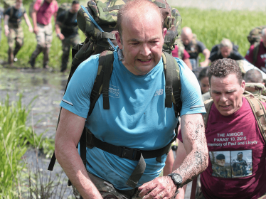 James Duddridge, Member of Parliament for Rochford and Southend East, being put through his paces on the Paras’ 10 course