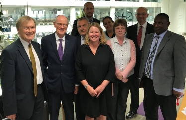 James Duddridge and David Amess with headteachers and the Schools Minister