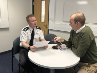 Chief Inspector Ian Hughes with James Duddridge MP 