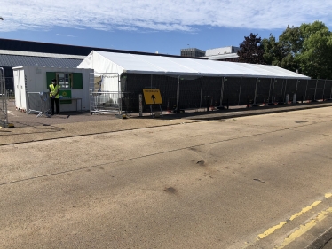 Testing centre at Short Street Car Park 