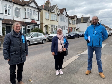 Sir David Amess MP, Tamkeen Shaikh and James Duddridge MP in Westborough