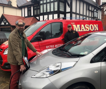 Sir James and his Nissan Leaf