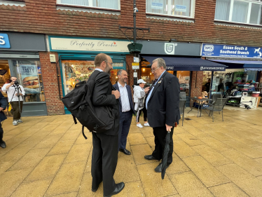 James Duddridge MP, Paul Scully and Cllr Mike Steptoe in Rochford